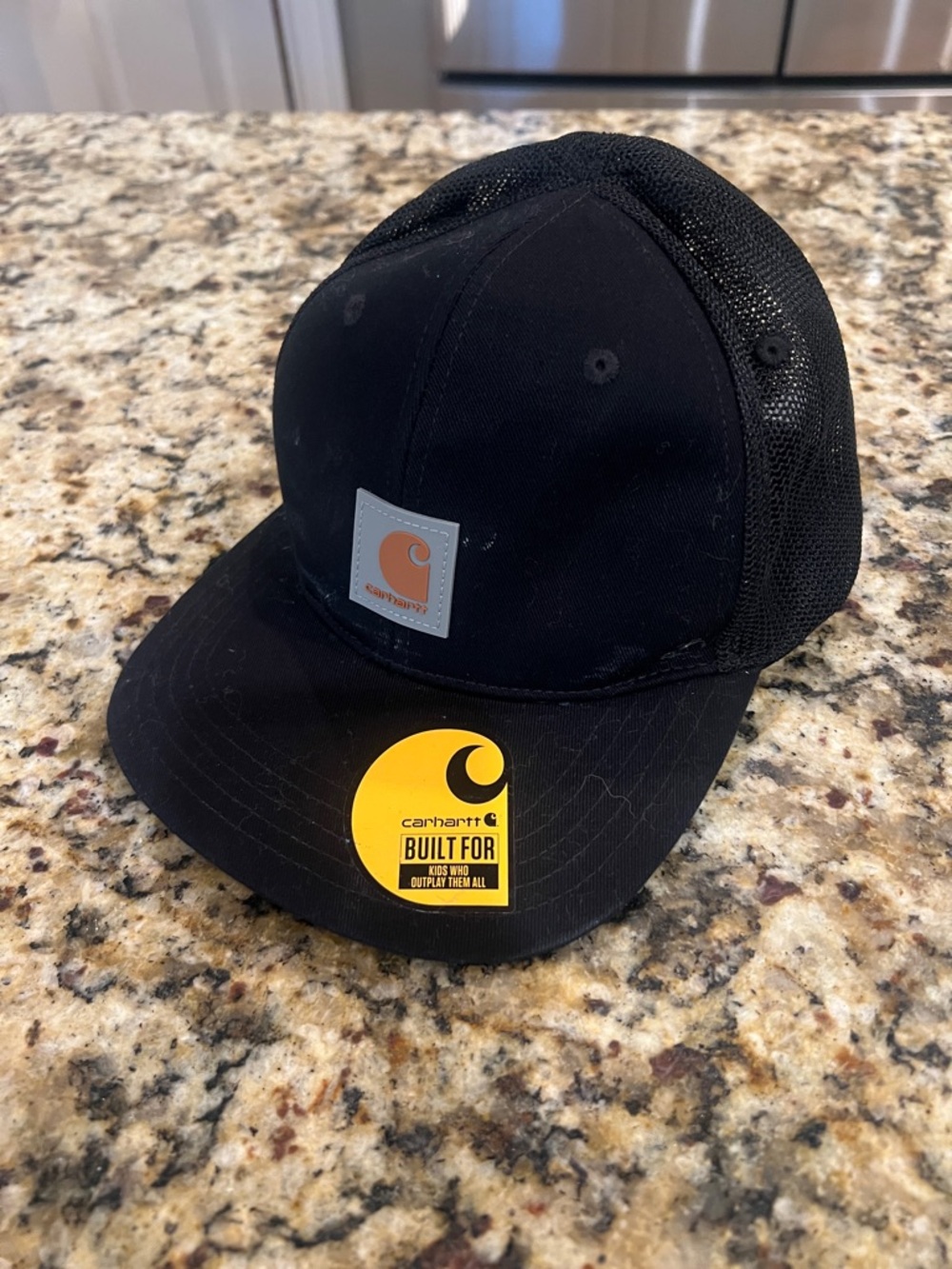 Carhartt Black Trucker Cap with Logo Patch